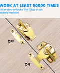 Heavy Duty Spring Table Locks For Extension Dining Tables Built Tough For Wood Tables Rock Solid Leaf Connectors latch in use