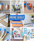 Various uses of Blue Painters Tape 1 Inch By 180 Feet Per Roll, Three Rolls, Multi Surface Masking Tape For Walls, Painting, Craft Projects.
