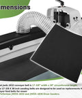 Drum Sander Conveyor Belt 120 Grit 17 And Three Eighths Inch By 38 Inch Replacement Belt with Jet JWDS 1632 compatibility details