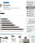 Esquire Satin Nickel And Oil Rubbed Bronze Cabinet Pull 128 mm Center To Center Drawer Handle, detailed product specifications and accessories.