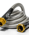 Heavy Duty Metal Garden Hose 100 Ft With 304 Stainless Steel Shell Flexible No Kink Water Hose Lightweight Yet Durable Coiled View