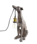 Resin Dog Table Lamp With Lampshade, Dope Modern Bedside Desk Light In Black And White, Nordic Kids Bedroom Decor, E26 Base