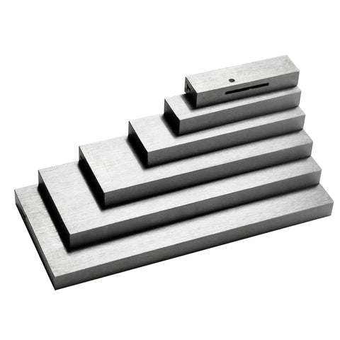 Six Piece Steel Parallel Set From 3/8 Inch To 2-1/4 Inch, Hardened To.0002 Inch, Precision Ground Tool Steel With Plastic Case