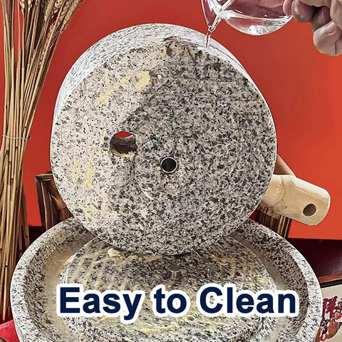 No Fuss Manual Stone Grain Mill With Hand Crank For Dry And Wet Grinding easy to clean granite top