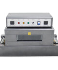 220V Industrial Heat Shrink Wrapping Machine Tunnel With Heavy Duty Chain Conveyor For Large Items, gray body, digital controls, designed for professional packaging.