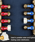 Four Pack One Half Inch PEX Female NPT Swivel Elbow Adapters Brass Crimp Fittings For Sink Faucets And RV Plumbing Water Lines Heavy Duty Brass And Plastic Construction Easy Install And Long Life, brass adapters on water manifold