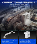 Turbo Engine Timing Tool Kit With Camshaft Alignment And Locking Set, image of camshaft sensor locking tools and adjustment tool