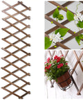 Expandable Natural Wood Lattice Fence Panel For Outdoor Use 13.4 By 78.8 Inches Wall Trellis For Climbing Plants Like Vines Roses Ivy