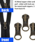 41 Piece Zipper Repair Kit Black Durable Universal Replacement Sliders For Separating Jacket Zippers with metal slider and pull