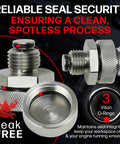 M14x1.5MM Stainless Steel Oil Drain Plug No Mess Quick Install Made In USA detachable parts and seal security display