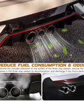 Rear view car exhaust demonstrating 3 Pack Catalytic Converter Cleaner Kit For Gas And Diesel Cars, 120 ml Each, Engine And Exhaust System Cleaner Additive, Carbon Buildup Removal in action with emission reduction effect