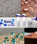 No Fuss Nano Stone Sealer For Concrete Marble Granite And Cement Eco Friendly Invisible Water Repellent Coating on various surfaces.