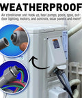 Power Whip Wiring Kit For AC Hookup Half Inch Flexible Nonmetallic Liquid Tight Conduit With Ten Gauge Wire installed on AC unit