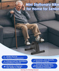 Compact Under Desk Pedal Exerciser for Seniors with 12 Level Electric Mini Bike and LCD Display in use by a senior man