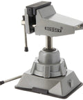 Vacuum Base Vise BV VB With Silver Finish, Ultra Stable Hold for Hobbies and Electronics, front view
