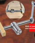Two Pack Bench Dog Clamps For 20mm Holes Adjustable Desktop Vise Clips For Woodworking Benches DIY Joinery Tool Silver