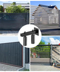 6 Inch Slide Gate Guide Roller With UHMW Nylon Durable Adjustable Support Assembly for sliding gates, black, various gate designs