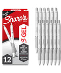 Go-To Gel Pens With Pearl White Body And Black Ink 0.7mm Medium Point, 12 Count For Journaling Writing Note Taking School