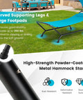 Heavy Duty Outdoor Hammock With Stand And Adjustable Canopy For Backyard Hangouts, Rustproof Metal Frame, assembly close-up