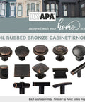 Oil Rubbed Bronze Cabinet Knobs One And One Quarter Inch Round Drawer Handles Pack Of Forty Everyday Durable Kitchen Cabinet Hardware For Cabinets, Dressers And Home Projects Includes Free One Inch And One And Three Quarter Inch Lengths, various styles displayed.