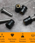 12 Pairs M6 Rubber Well Nuts Neoprene Expansion Kit With Brass Nuts And Stainless Steel Pozi Screws on textured surface