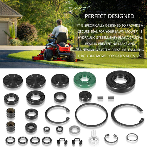 Transmission Seal Kit For ZT Series Lawn Tractors ZT 2800 ZT 3100 ZT 3400 Rebuild Ready Fits Hydro Gear 72994 71410 73107, assorted seals