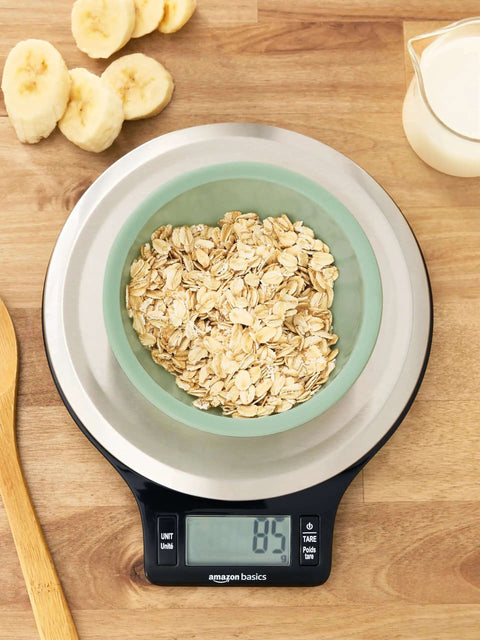 Digital Kitchen Scale With Large LCD Display And Tare Function Pro-Grade Measures In Pounds Ounces Grams Milliliters And Fluid Ounces