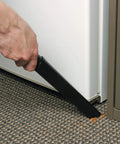 Close-up of Crevice Tool For Wet Dry Vacuums, Slim One And One Quarter Inch Attachment cleaning tight carpet corner