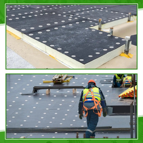 Premium Grade 3 Inch Roofing Insulation Barbed Plates Galvanized Metal Fasteners on a roof installation site.