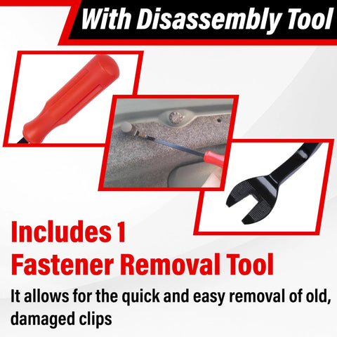 45 Piece Engine Under Cover Splash Shield All-In-One Fastener Kit With Bolts Screws Rivet Clips And Push Retainers disassembly tool