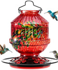 Vibrant Hummingbird Feeder For Outdoors With 25 Ounce Nectar Jar Five Flower Ports Perch Leak Proof Hanging Garden Backyard Decor And Sweet Gift
