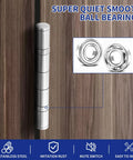 316 Stainless Steel Marine-Grade Door Hinges 4.5x4.5 Inches, Heavy Duty Ball Bearing Exterior Outswing Hinges, rust proof, close-up view