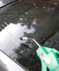 Deluxe Four Inch Air Blow Gun With Removable One Half Inch Tip Green Finish used to clean car window surface