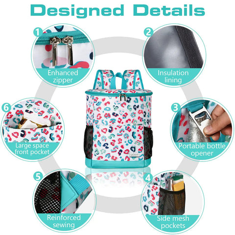 30 Can Insulated Cooler Backpack For Travel And Outdoor Adventures With Leak Proof Soft Sided Design, 15L Main Compartment