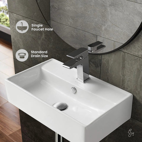 Claire Ceramic Wall Mounted Sink, A Real Space Saver For Small Bathrooms, Built To Last With Non Porous Scratch Resistant Ceramic