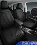 Piping Luxury Faux Leather Car Seat Covers Waterproof Anti Slip Front Seat Protector Ergonomic All Day Comfort Universal Fit