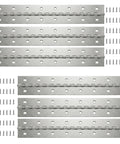 Six Pack 15.7 x 2 Inch Stainless Steel Piano Hinges Continuous Hinge For Tool Boxes Cabinets Cupboards And DIY Projects Silver Durable Hardware