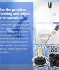 Complete Mixer Cap and Pressure Balancing Unit Kit for K-15701-K and K-15700-K, components and installation image.