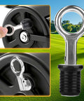 Two Pack Stainless Steel Lawn Roller Drain Plugs For Easy Filling And Draining Fits One And A Quarter Inch Openings