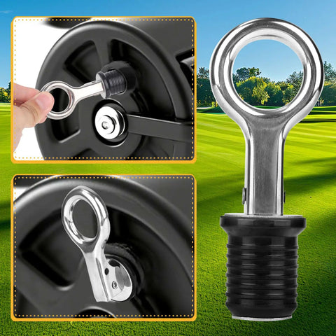 Two Pack Stainless Steel Lawn Roller Drain Plugs For Easy Filling And Draining Fits One And A Quarter Inch Openings