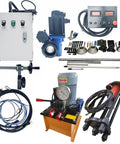 Bull Gauge Portable 110V 2 In 1 Hydraulic Line Boring And Welding Combo With 70 Ton Crawler Pin Press components showcased.
