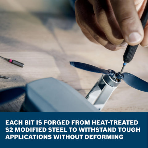Using a bit from the Two-In-One 42-Piece Extra Hard Precision And Standard Screwdriver Bit Set with Two Magnetic Handles on electronics.