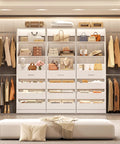 Slick Modular Closet System With Twelve Roomy Drawers And Four Heavy Lifting Rods Adjustable From Eight Point Five To Eleven Point Five Feet for organized storage.