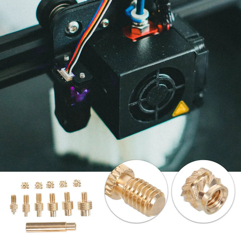 Easy Install M3 Copper Nut Insert Tool Kit For Printers Versatile Home School Gear With Replaceable Supplies For Quick Thread Repairs Any Day, M3 brass inserts for 3D printer