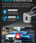 Front And Rear 4K Dash Cam With 64GB Card Built In 5G WiFi 4K Front And 1080P Rear Loop Recording Gravity Sensor feature display
