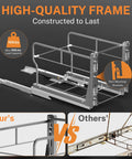 Premium Slick Under Cabinet Trash Pull Out Organizer Rack With Silent Soft Close Slides For Space Saving Kitchen Layout and Reliable Daily Maintenance high-quality frame with door mounting brackets.