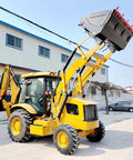 Towable Mini Backhoe Loader 4x4 Tractor With Excavator Front End Loader for small construction projects and agricultural work
