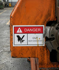 5 Pack Machinery Safety Stickers Keep Hands Away Hazard Decal For Moving Parts And Equipment Warning Sign In The Workplace