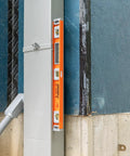 Magnetic Heavy Duty I Beam Aluminum Level 24 Inch In Orange With Oversized Vials And Hands Free Setup On Metal Framework
