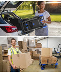 Heavy Duty Folding Hand Truck With Four Wheel And Two Wheel Convertible Dolly Cart Grab N Go Retractable Handle 330 Lb Capacity